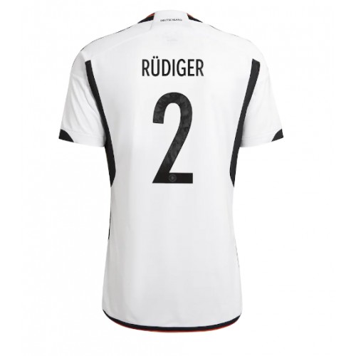 Germany Antonio Rudiger #2 Replica Home Shirt World Cup 2022 Short Sleeve